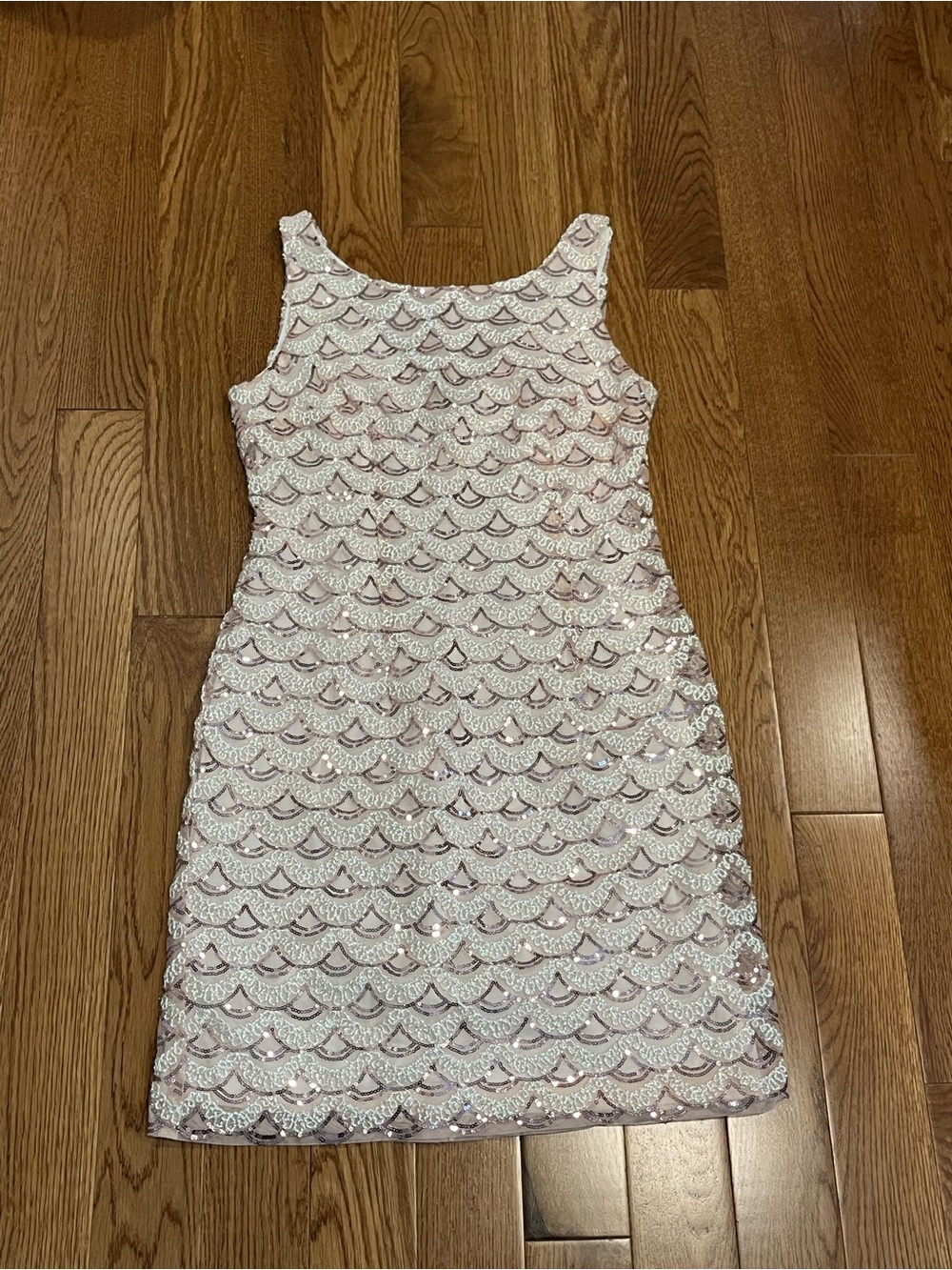 SD Collection White Satin Dress